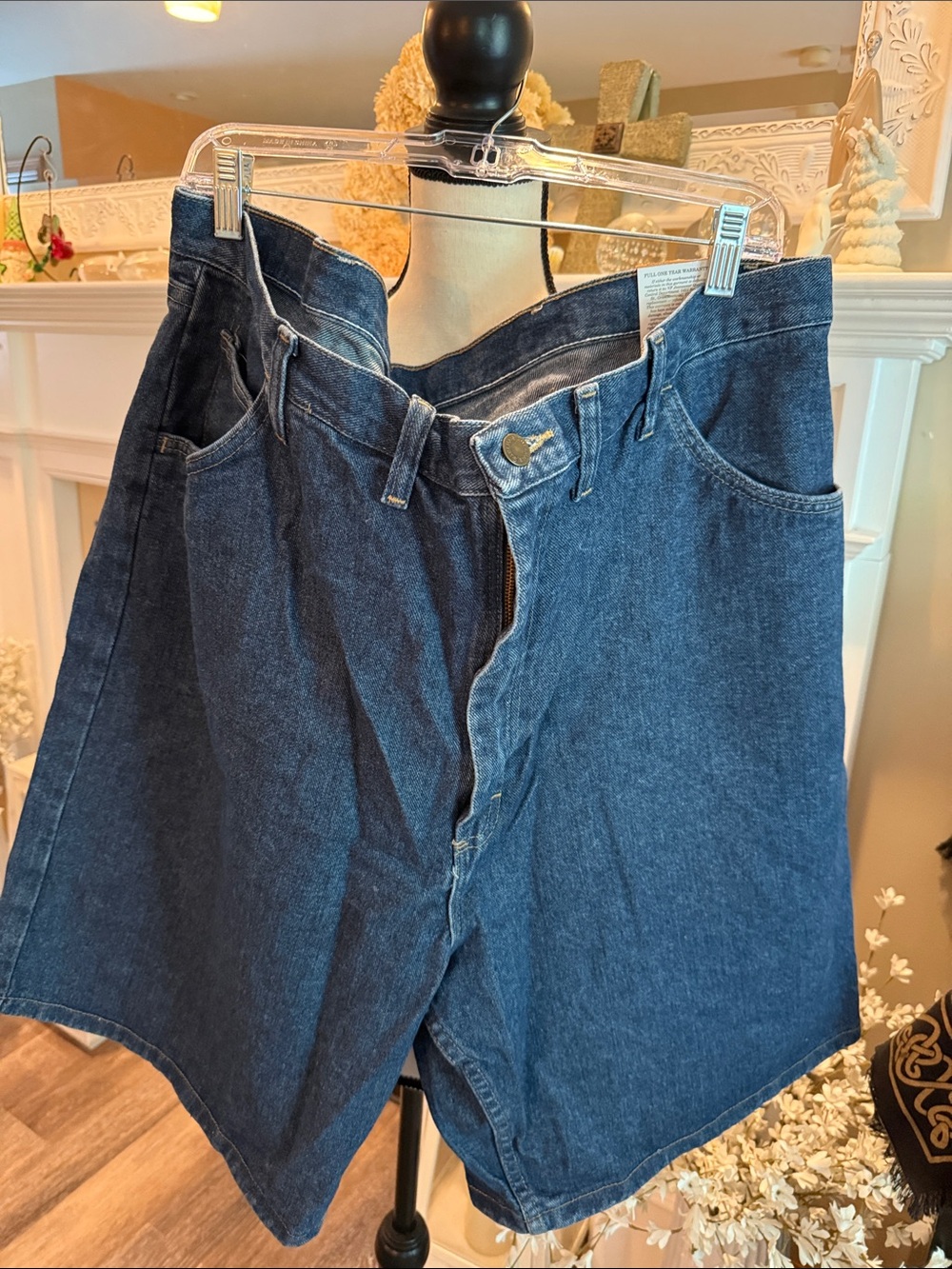 Wrangler Men's Relaxed Dark Blue Denim Shorts